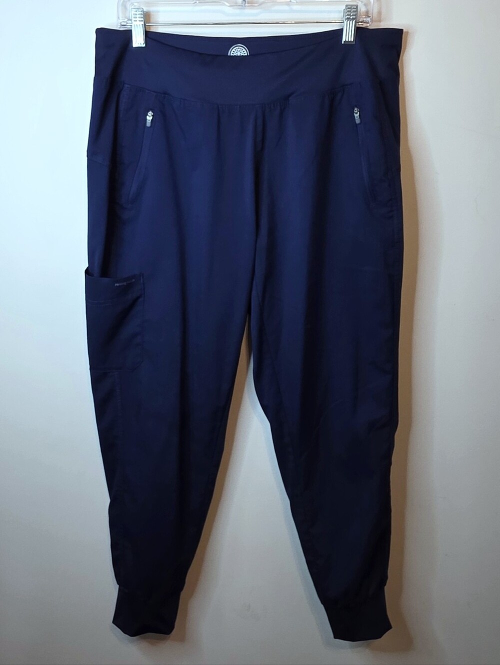 Healing Hands Navy Blue Tara Jogger Scrub Pants Womens Size Large Petite